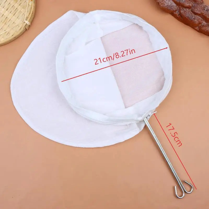 Reusable Cotton Tea Filter Strainer | Stainless Steel Handle
