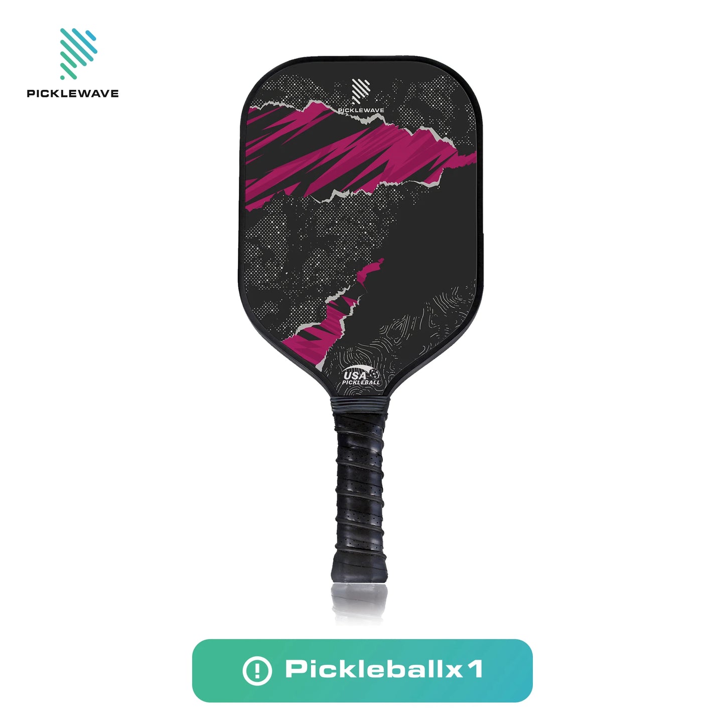 USAPA Pickleball Paddle Fiberglass High Spin Edgeless Unibody