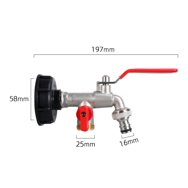 IBC Tank Tap Adapter S60x6 to 16mm Quick Connect Valve Fitting