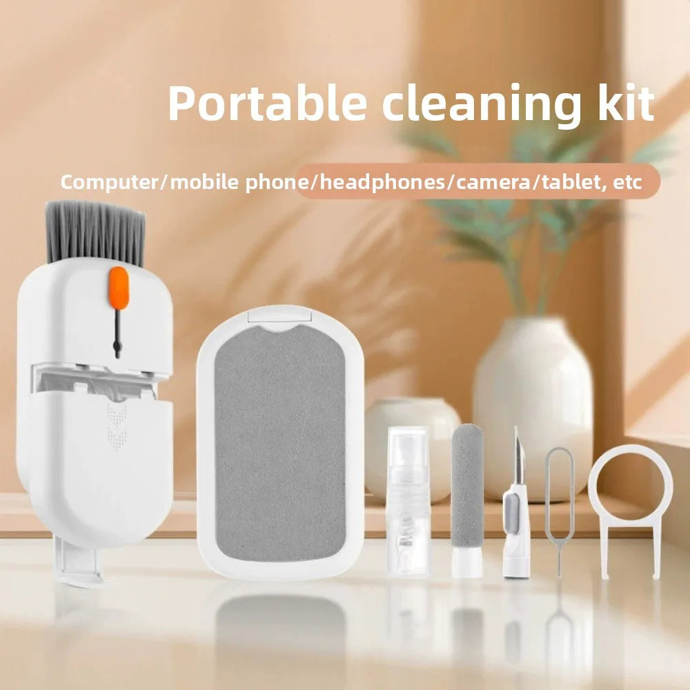 Portable Electronic Cleaning Set Screen Cleaning Multipurpose Keyboard Cleaner Kit Convenient Bracket Design Peaceful Pleasures Health and Wellness
