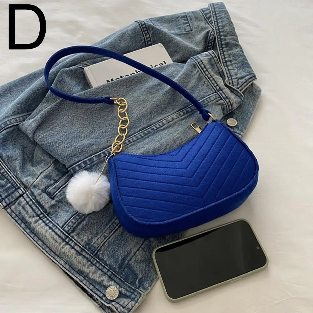 Mini Felt Saddle Bag – Women's Shoulder & Underarm Handbag