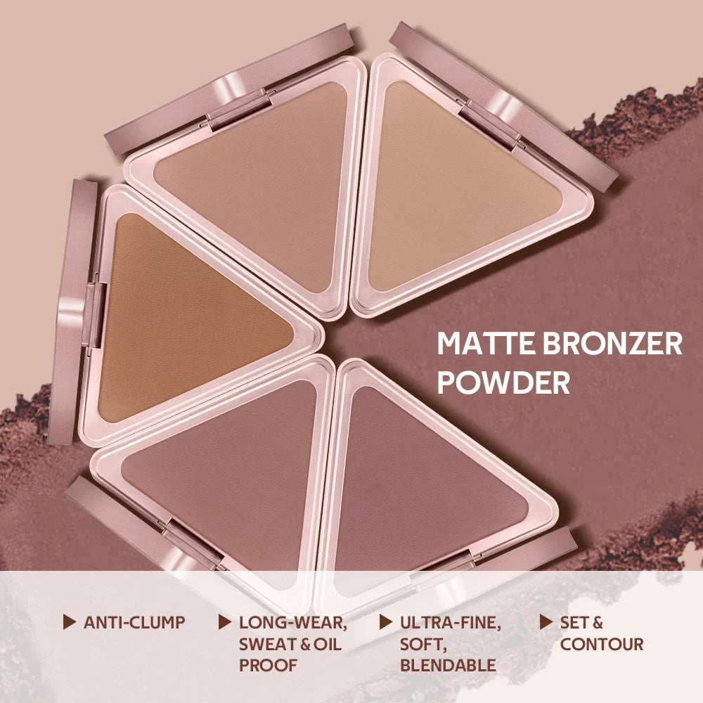 Matte Bronzer Powder – Waterproof, Oil Control & Long-Lasting