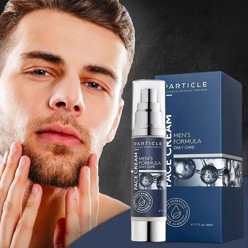 50ml 1.7oz Particle 6-in-1 Men's Face Cream Anti-Aging Moisturizer Reduces Wrinkles Dark Spots Eye Bags Hydrating Skin Care Peaceful Pleasures Health and Wellness