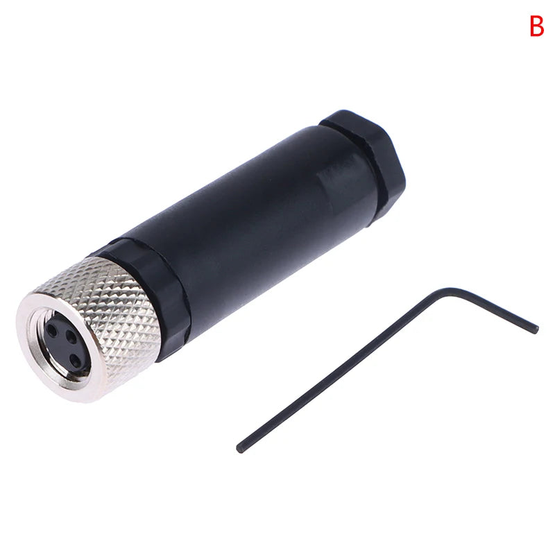 M8 Waterproof Sensor Connector Set – 3/4 Pin Male & Female Plugs Sensor Connector Peaceful Pleasures Health and Wellness 3Pin Female