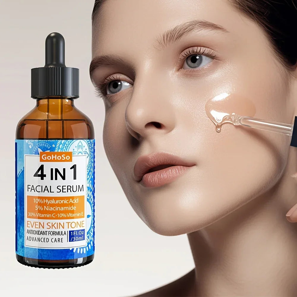 ENVISHA 4-in-1 Face Serum – Hyaluronic Acid, Niacinamide & Vitamins Peaceful Pleasures Health and Wellness