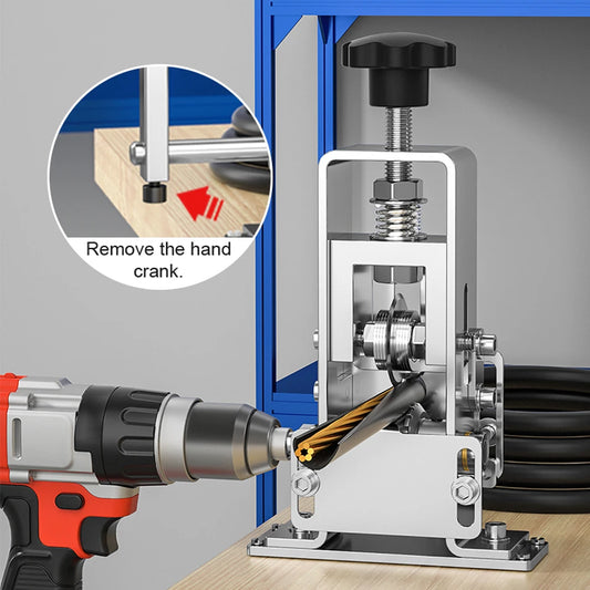 Portable Wire Stripper Manual Wire Stripping Tool 1-25mm Cable Electric Peeling Machine with Hand Crank Hand Electric Drill Peaceful Pleasures Health and Wellness