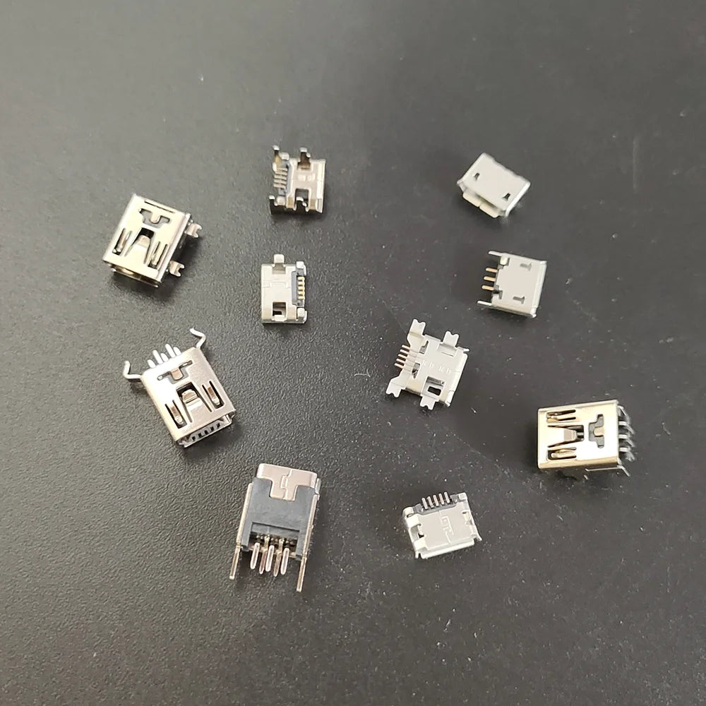 10 Models 50pcs/Lot Micro USB Connector, Mini Usb Jack Tail Socket for Charging Port Peaceful Pleasures Health and Wellness