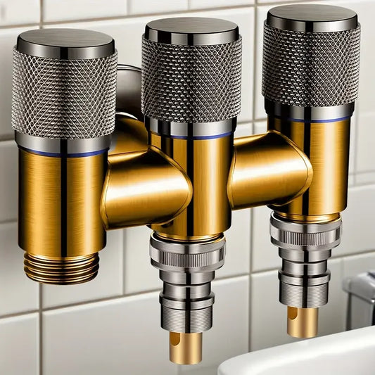 3-Way Diversion Valve Wall Faucet – 1 Inlet, 3 Outlets | YANKE Diversion Valve Peaceful Pleasures Health and Wellness