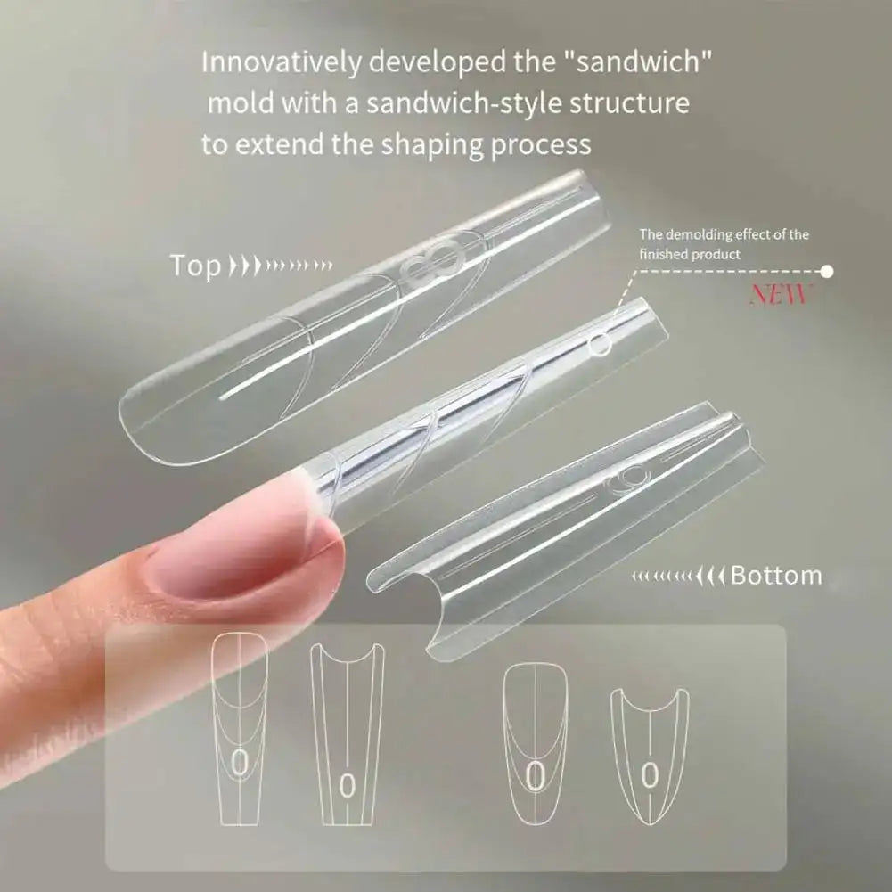 240-Piece Reusable Nail Extension Forms – Coffin & Almond Peaceful Pleasures Health and Wellness
