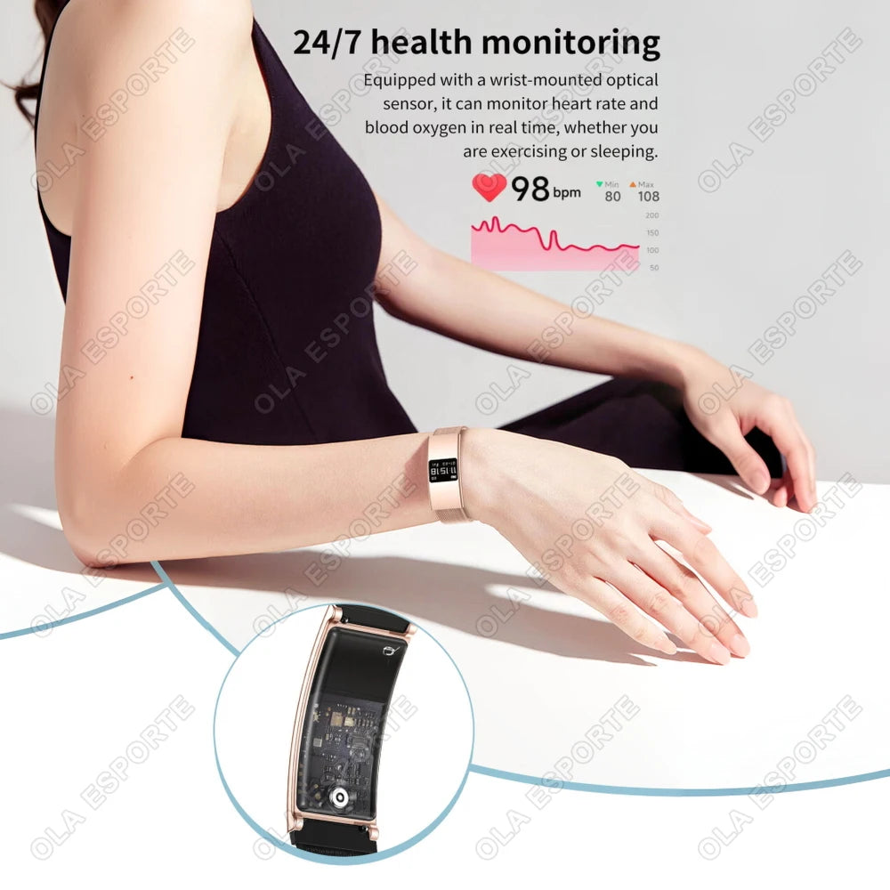 Men Women Smart Bracelet Heart Rate Sleep Monitor Health Smart Band Waterproof Sports Fitness Tracker Smartwatch For Android iOS Peaceful Pleasures Health and Wellness