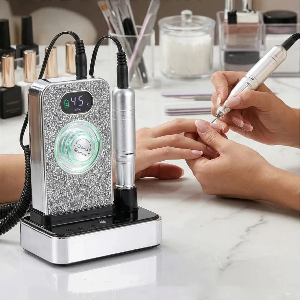 45000 RPM Professional Electric Nail Drill & Gel Polisher Machine