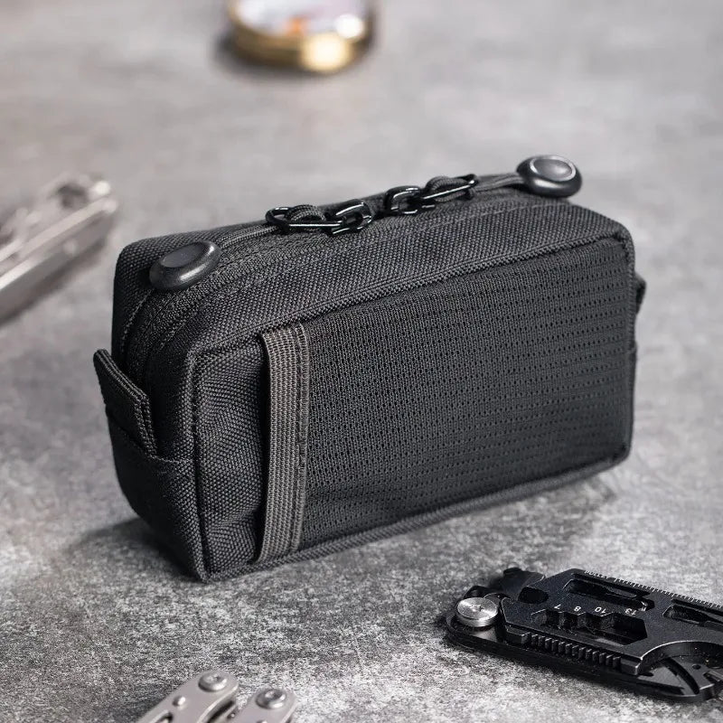 Mini EDC Tool Pouch | Oxford Zipper Bag for Knife & Flashlight