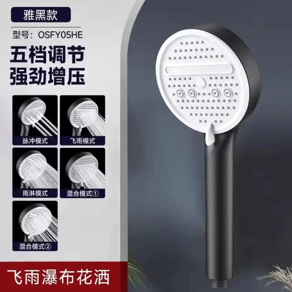 5-Mode Handheld Shower Head | Filter Beads & Pressure Boost