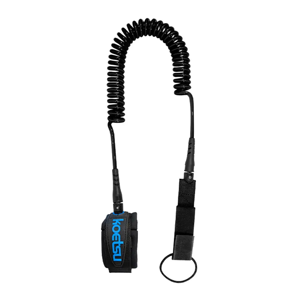Coiled TPU Surfboard Leash – SUP Ankle & Wrist Strap Peaceful Pleasures Health and Wellness 7mm United States