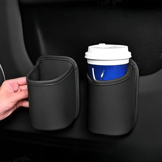 Leather Car Door Cup Holder & Back Seat Organizer Car Cup Holder Organizer Peaceful Pleasures Health and Wellness