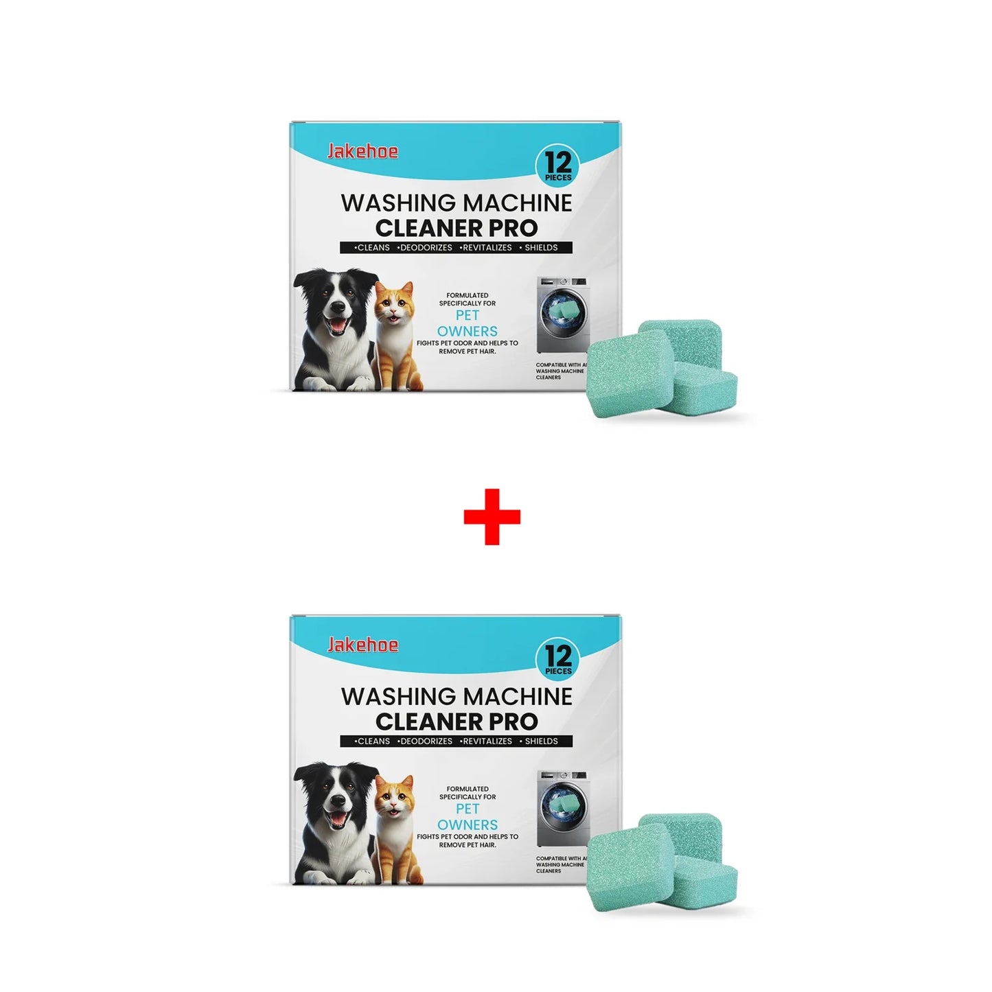 JAKEHOE Washing Machine Cleaner for Pet Owners – 12 Tablets