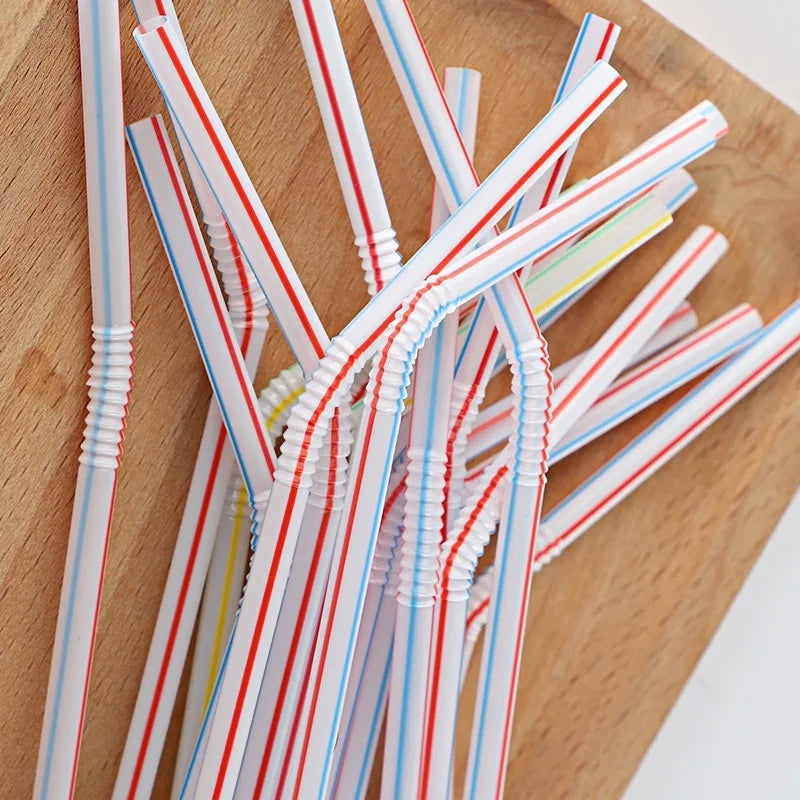 Colorful Disposable Plastic Curved Drinking Straws Reusable Straw 21cm Wedding Party Bar Drink Accessories Birthday 1000/1500PCS Peaceful Pleasures Health and Wellness