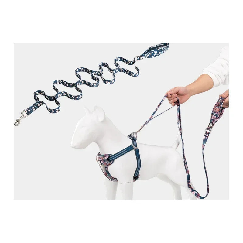 Truelove Floral Pet Leash Neoprene Padded Handle Extra Traffic Control Dog and Cat Strong Enough and Easy to Use Travel TLL3112 Peaceful Pleasures Health and Wellness
