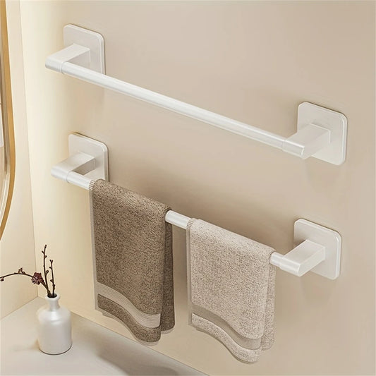 White No-Drill Wall-Mounted Towel Bar – Aluminum Rack 40–60cm Wall Towel Bar Peaceful Pleasures Health and Wellness