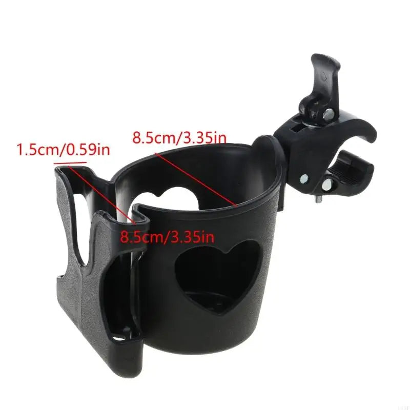 2-in-1 Stroller Cup & Phone Holder – Adjustable Pushchair Organizer