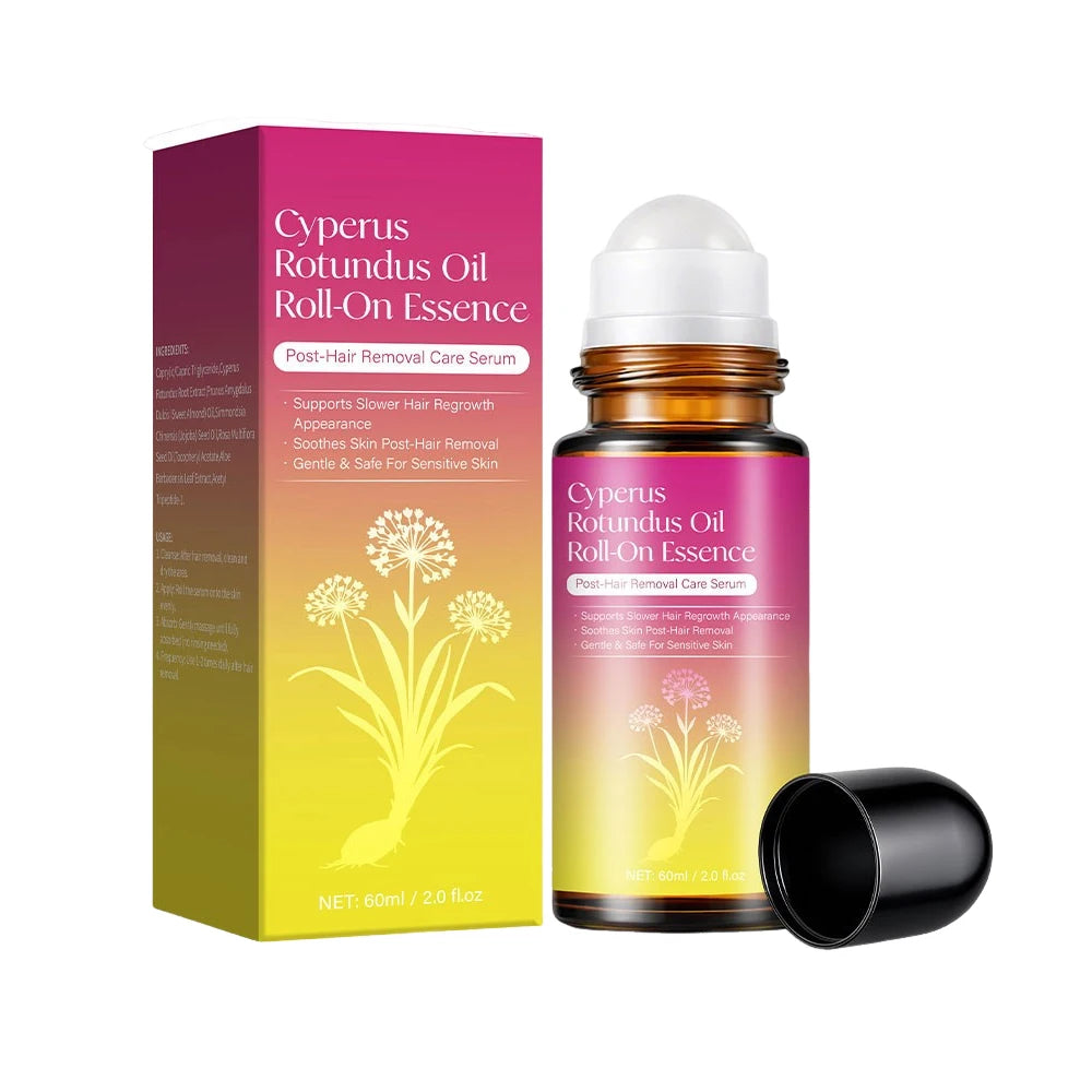 Cyperus Rotundus Oil for Hair Removal, Soft Smooth Skin Care Deep Hydration Anti Hair Growth Inhibition After Shave Oil,60ML Peaceful Pleasures Health and Wellness Packaging 2