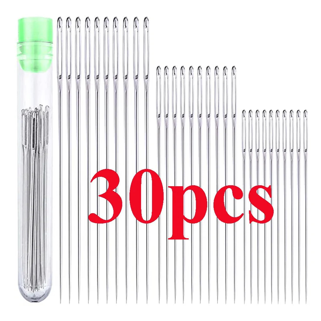 30PCS 5 Sizes Big Eye Sewing Machine Universal Stitching Supplies And Accessories Regular Useful Stitchcraft Needles Булавки Иго Peaceful Pleasures Health and Wellness