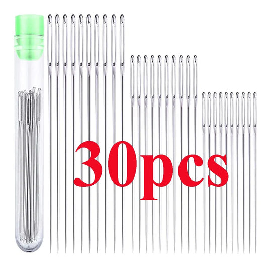 30PCS 5 Sizes Big Eye Sewing Machine Universal Stitching Supplies And Accessories Regular Useful Stitchcraft Needles Булавки Иго Peaceful Pleasures Health and Wellness