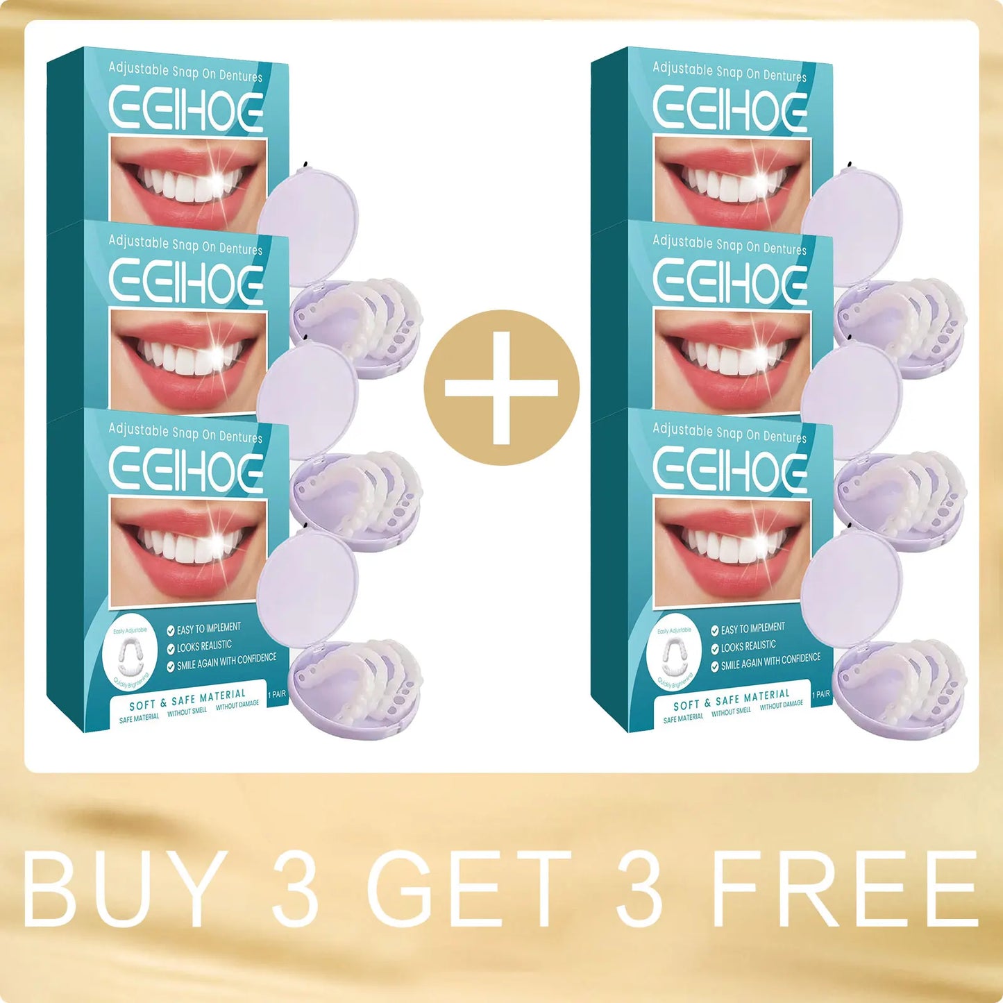 Snap-On Teeth Veneers | Temporary Whitening Tooth Cover