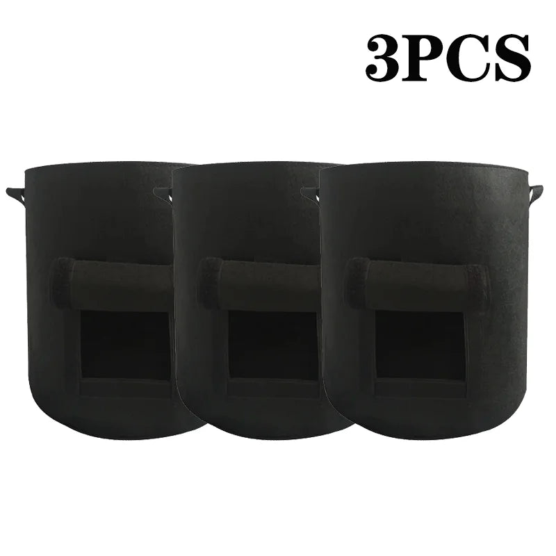 Felt Plant Grow Bags 5 & 10 Gallon | Nonwoven Fabric Pots