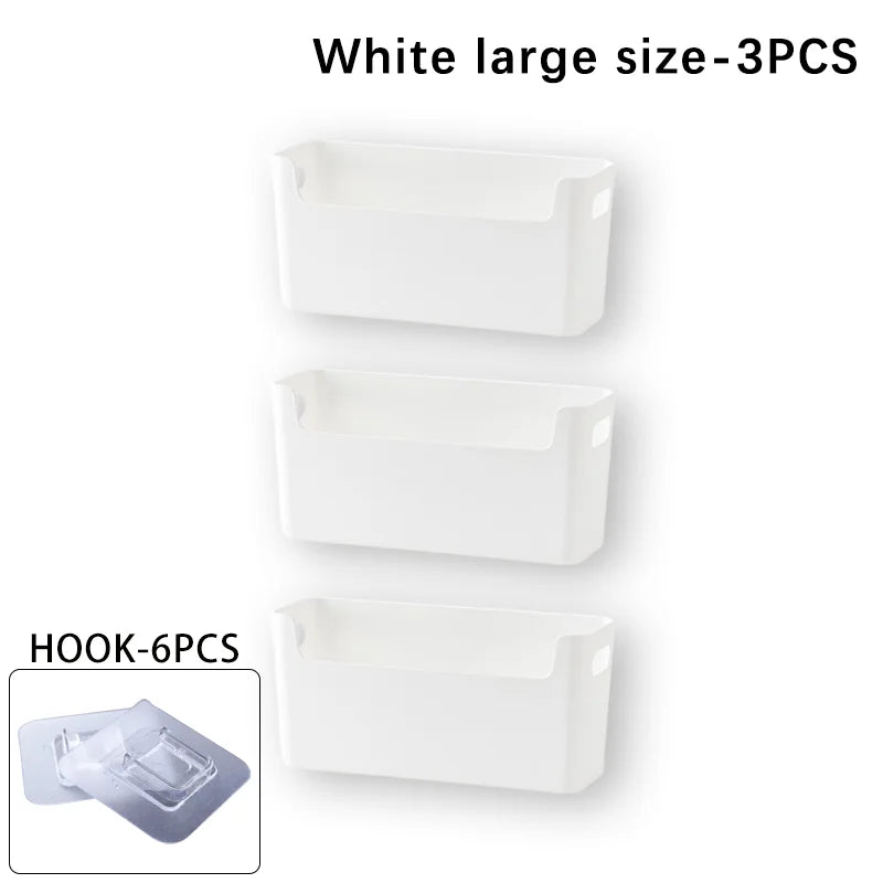 5-Pack No-Drill Cabinet Door Storage Baskets | Wall Organiser
