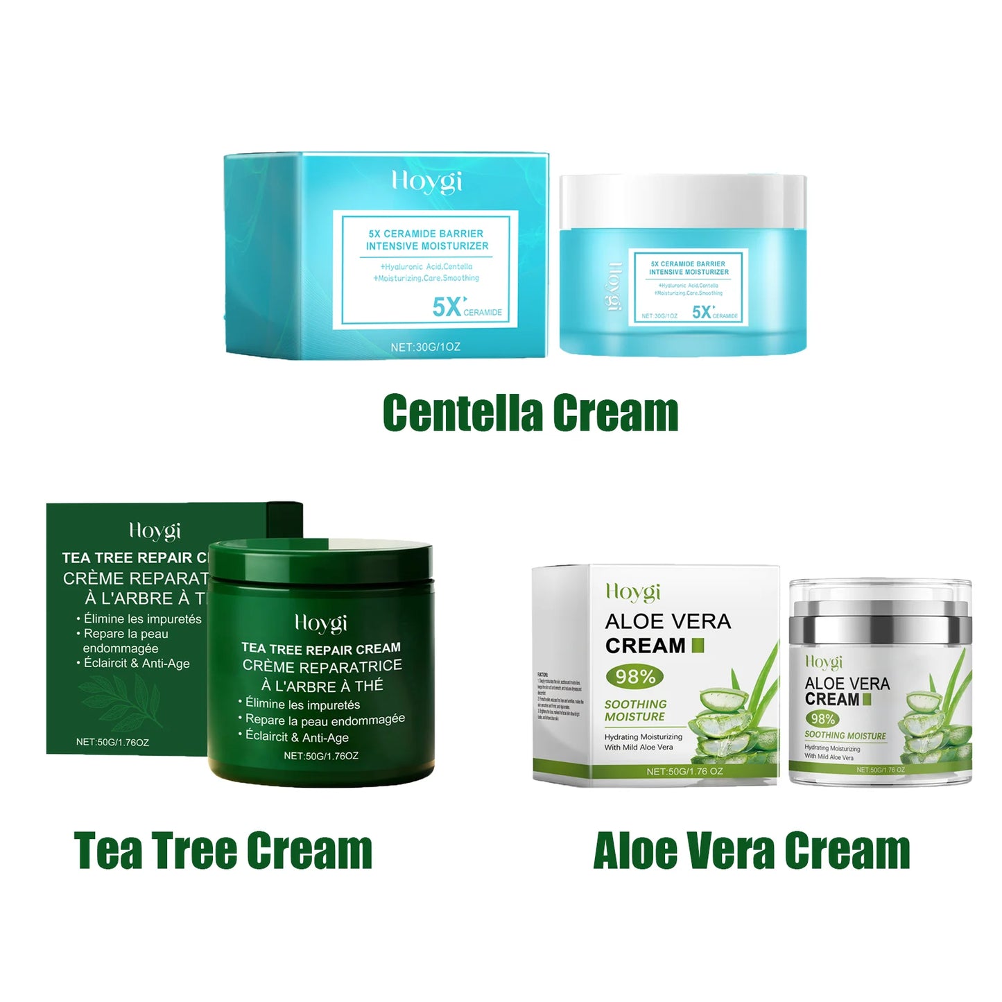 Tea Tree, Centella & Aloe Vera Soothing Repair Cream Set