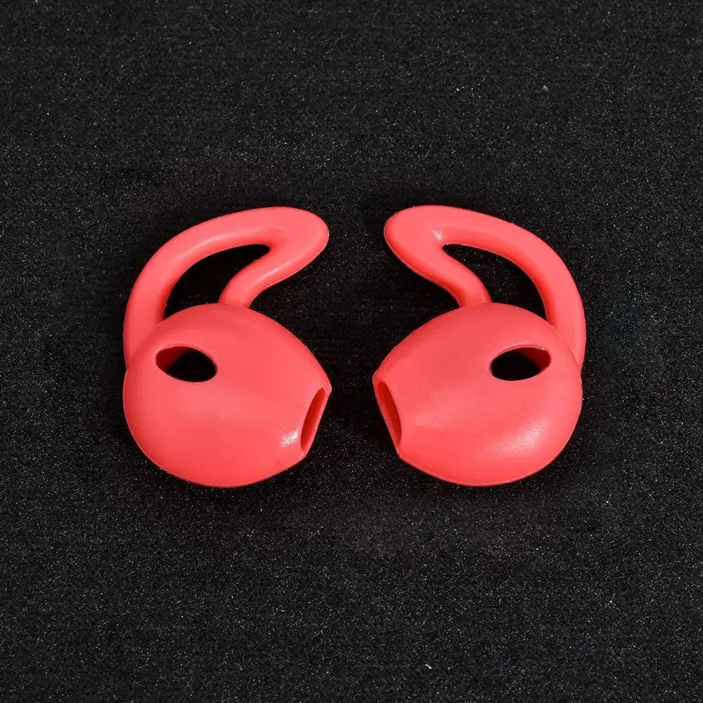 1 Pair Silicone Earphone Holder Anti Drop Prevent Falling Off Silicone Earbud Covers Anti Falling Headphone Pads Yoga Peaceful Pleasures Health and Wellness red