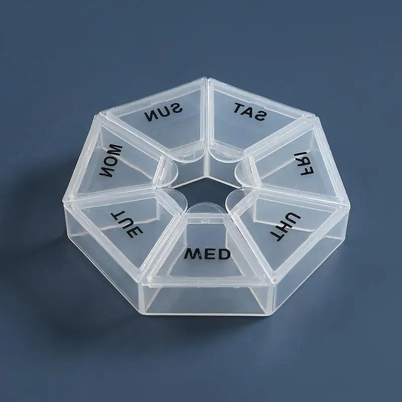 7-Day Pill Organizer Case | Portable Weekly Tablet Dispenser
