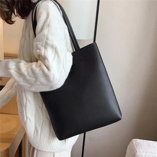 Korean PU Leather Tote Shoulder Bag – Large Capacity for Women Tote Shoulder Bag Oasis Select