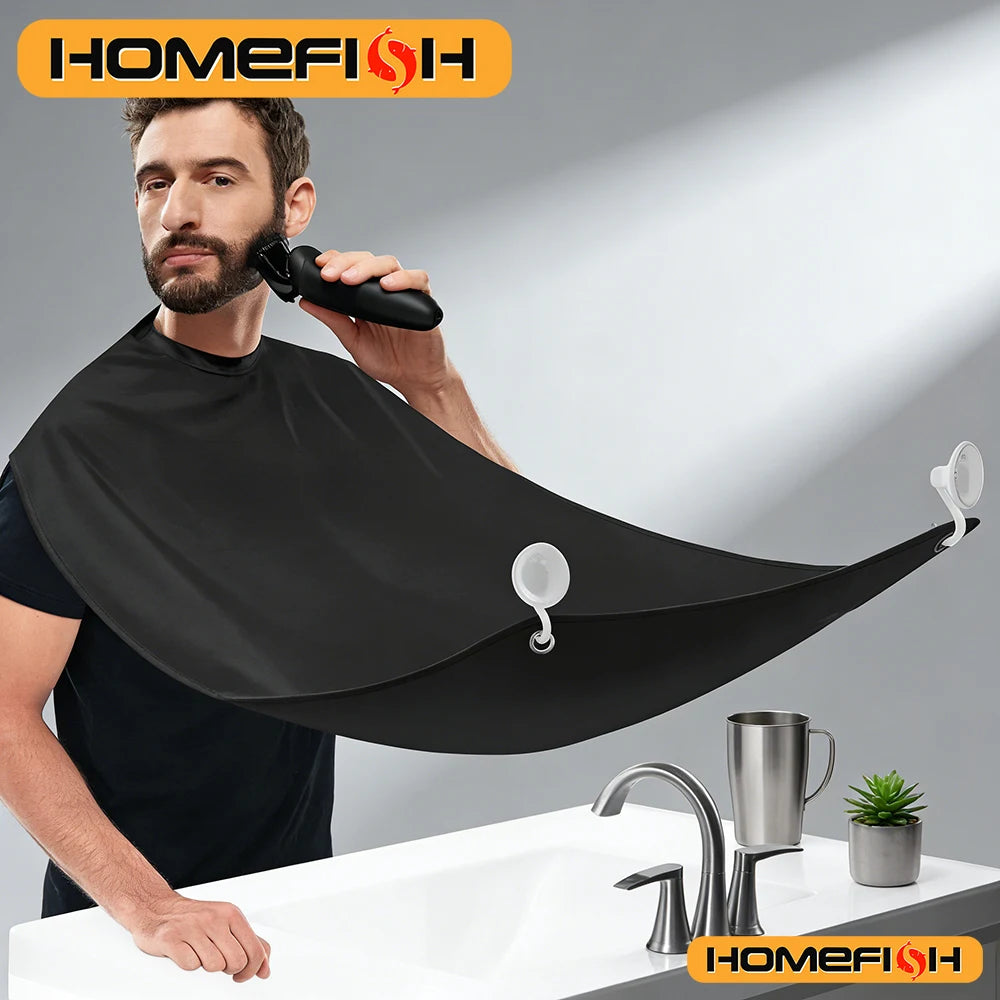 Men's Beard Shaving Bib - Clean Cape for Shaving and Grooming - Ideal for Care and Hygiene Peaceful Pleasures Health and Wellness