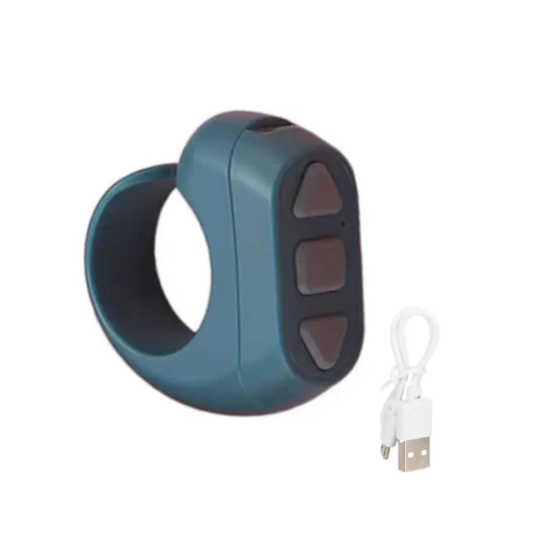 Bluetooth Ring Remote – TikTok Scroll, Selfie & Camera Control Peaceful Pleasures Health and Wellness Dark green