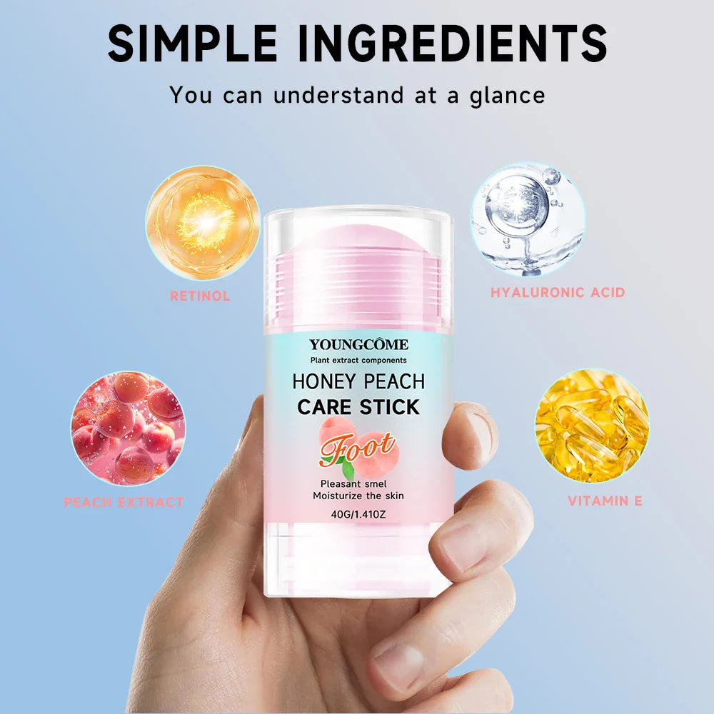 YOUNGCOME Honey Peach Foot Cream – 72H Moisture Heel Balm