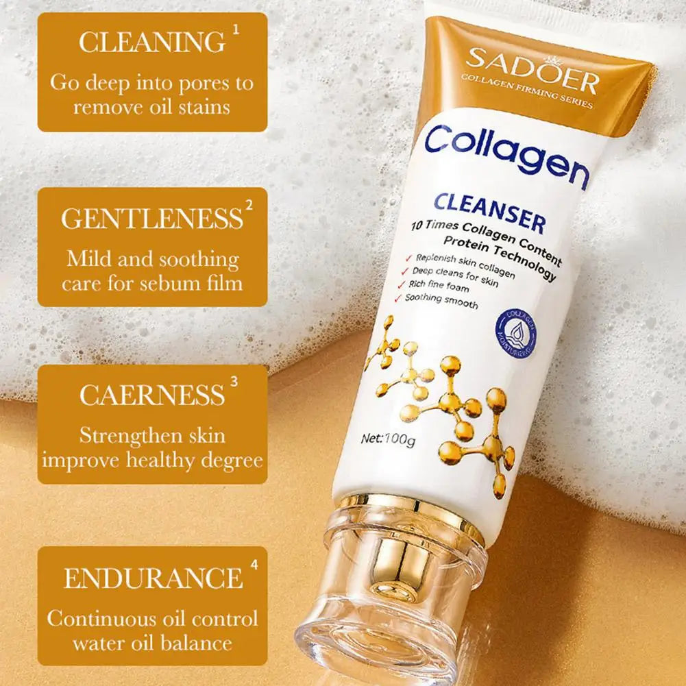 SADOER Collagen Foaming Facial Cleanser – Deep Clean 100g
