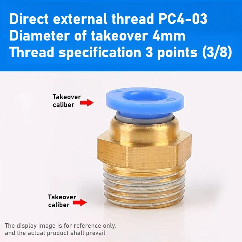 Copper Pneumatic Push-In Fitting | Quick-Connect Air Connector