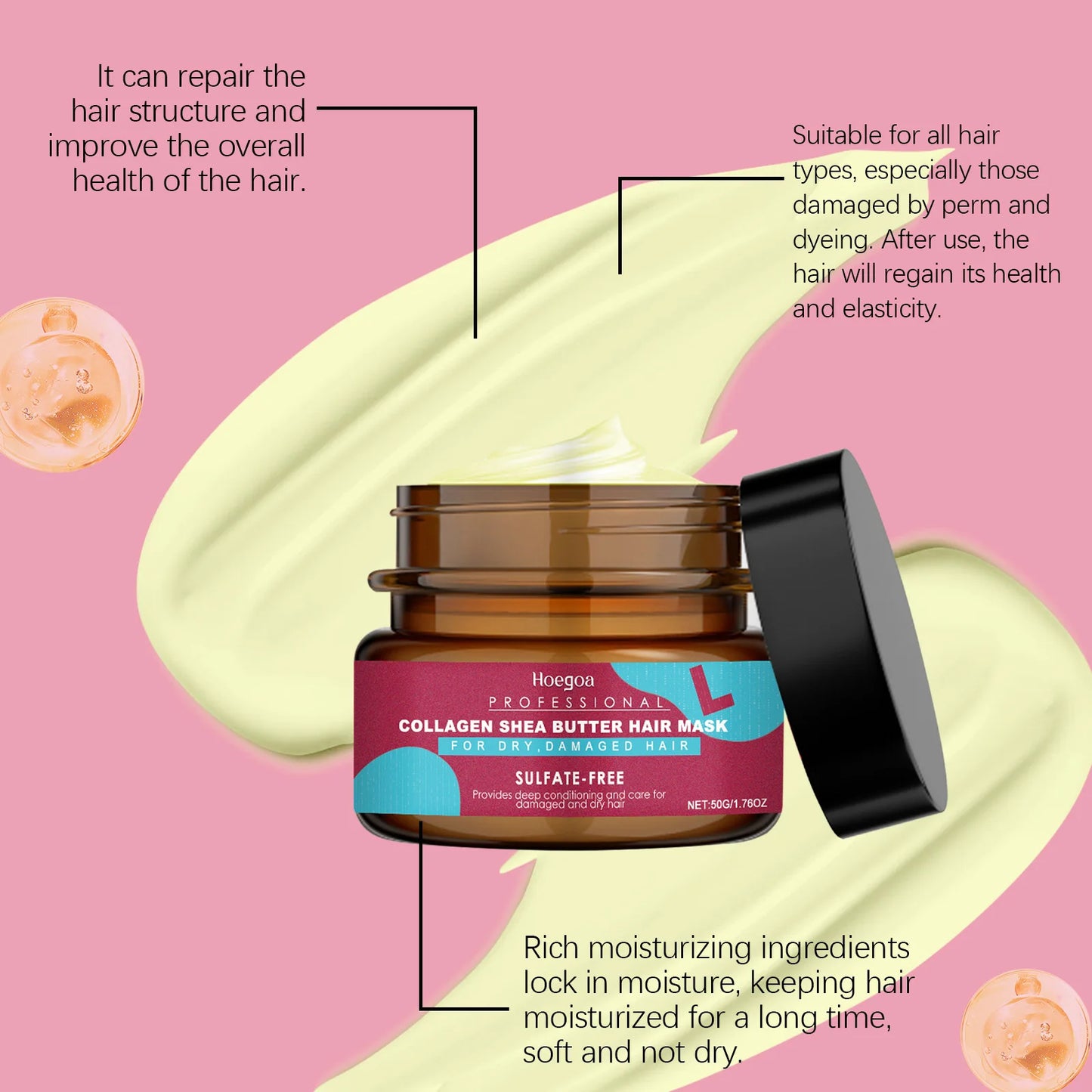 Hoegoa Keratin Hair Mask – Nourishing Treatment for All Hair Types