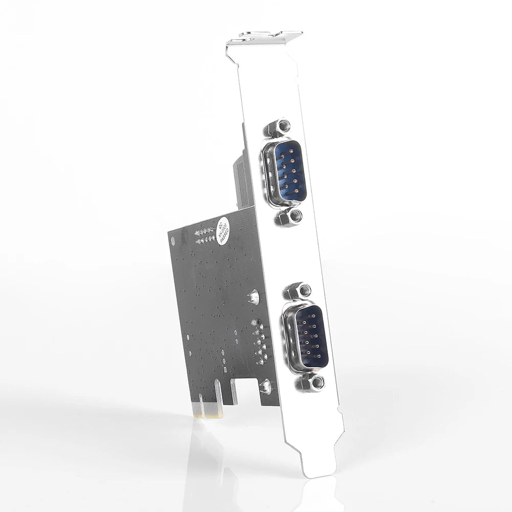 PCI-E Serial Card PCI-Express to Dual Serial Ports COM RS232 Interface Desktop Industrial Control Computer Expansion Card Peaceful Pleasures Health and Wellness