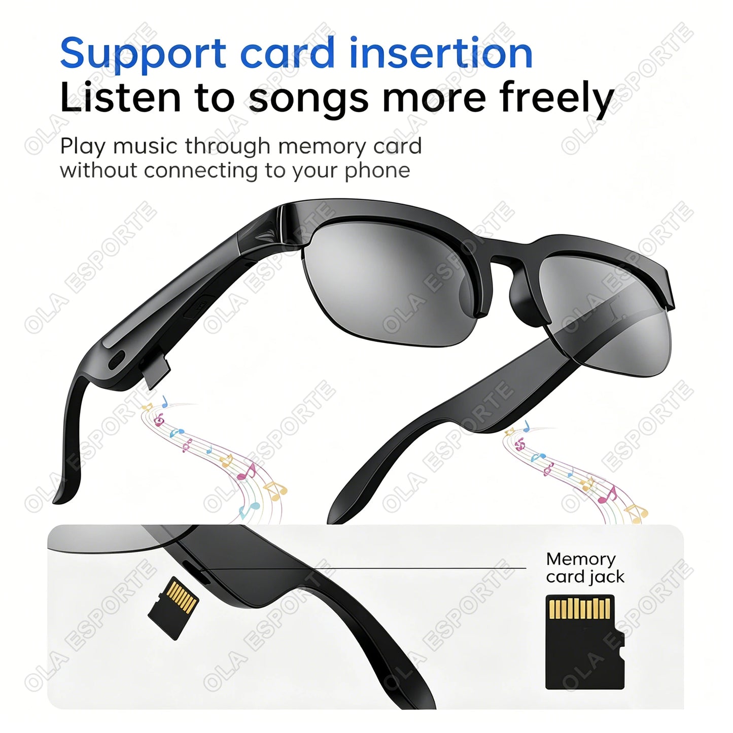 AI Smart Glasses – Bluetooth Calling, Translation & Music