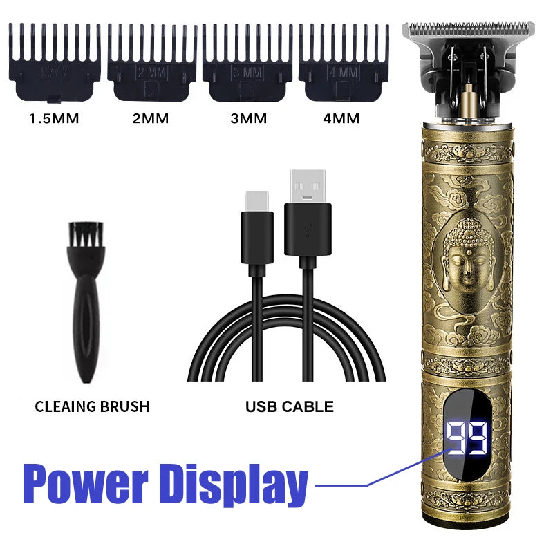 XMSJ Cordless Hair Clipper & Engraving Trimmer for Men