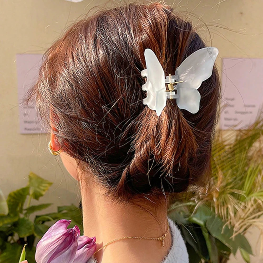 Butterfly Claw Clip for Women At The Back of The Head Super Fairy Medium-sized Shark Clip New Early Spring Hair Clips Headwear Peaceful Pleasures Health and Wellness