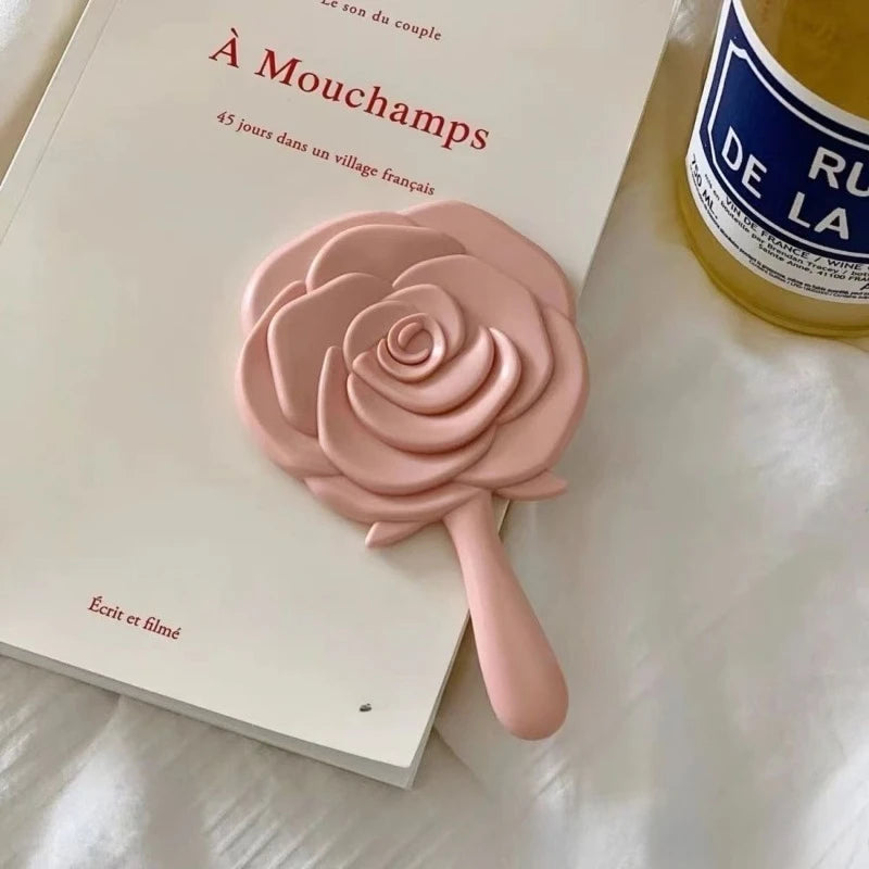 Portable Rose Pocket Makeup Mirror | Folding Compact Mirror