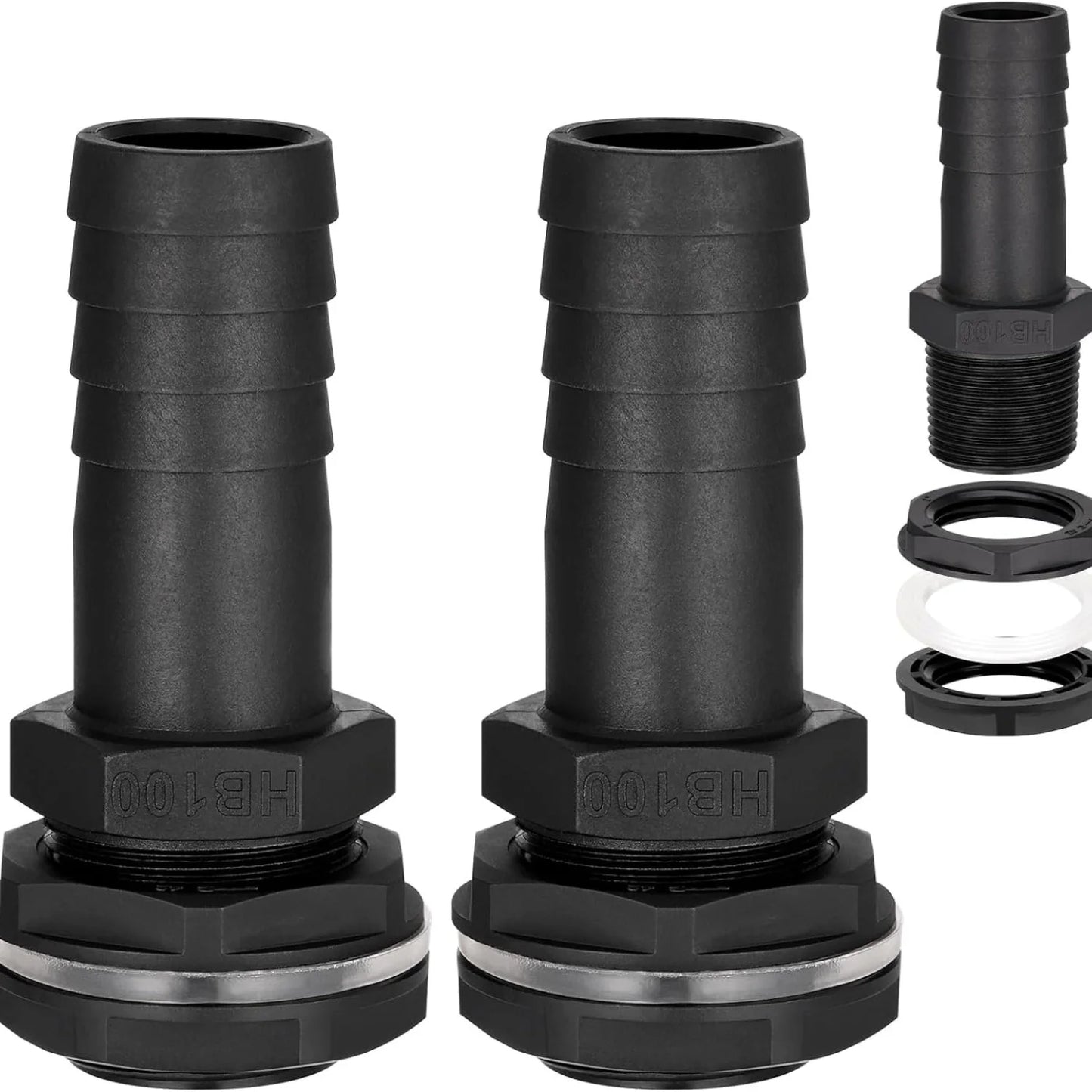Mounted Rainwater Barrel Overflow Connector Barbed Pipe