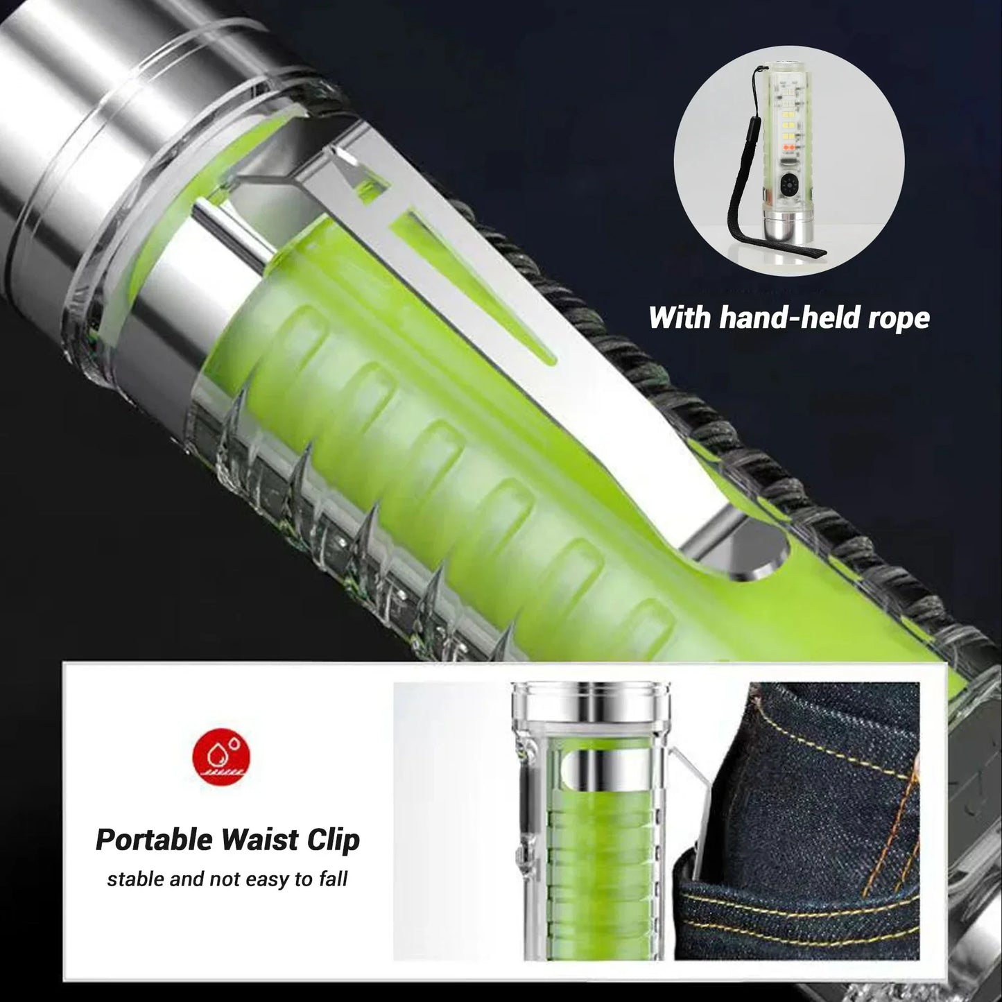 ESMARTER 30W Zoomable LED Flashlight | Type-C & UV | 1500m Beam