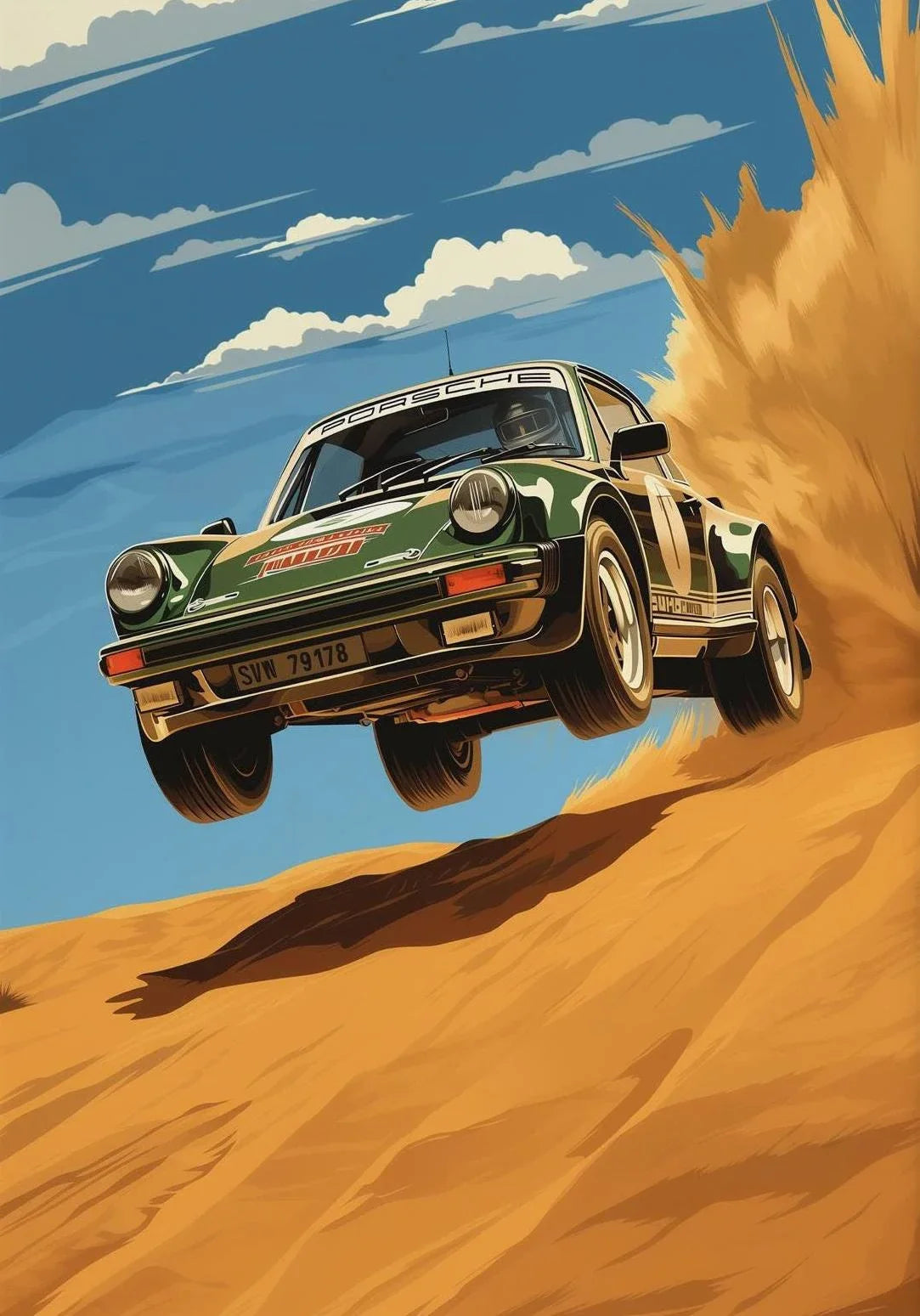 Painting Wall Art Painting Home Living Room Decor Classic 911 Alpine Drive Poster Vintage Alpine Tour Cartoon Print Canvas Peaceful Pleasures Health and Wellness 11 30X40cm Unframed