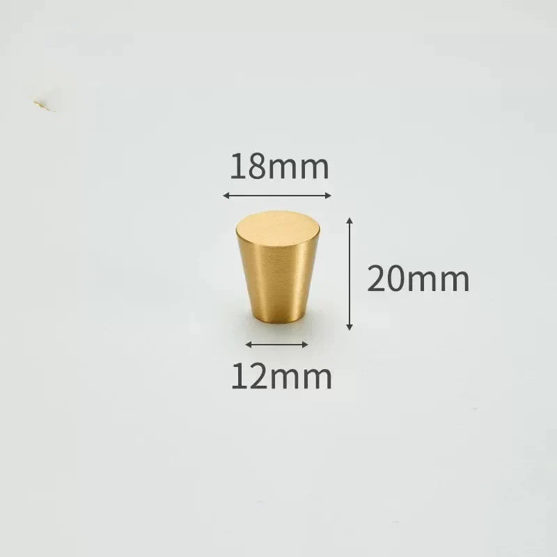 Solid Brass Cabinet Knobs | Modern Gold Furniture Pulls