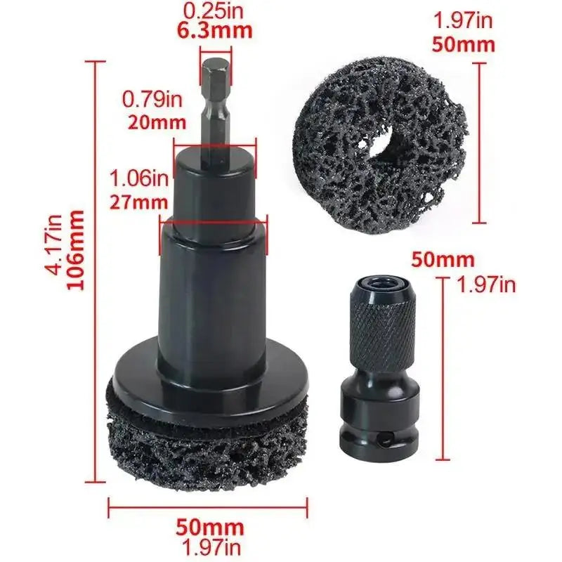 Wheel Hub Rust Removal Polishing Grinder Brush Drill Attachment